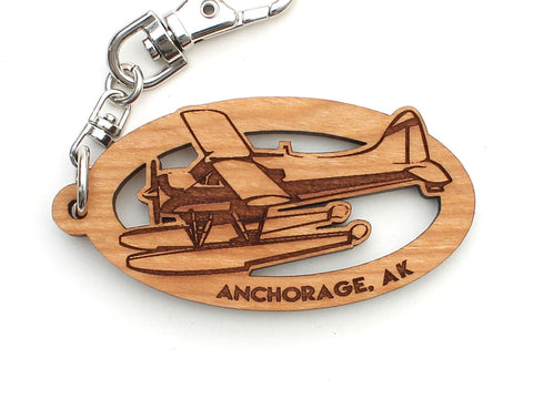 Anchorage Alaska Float Plane Key Chain