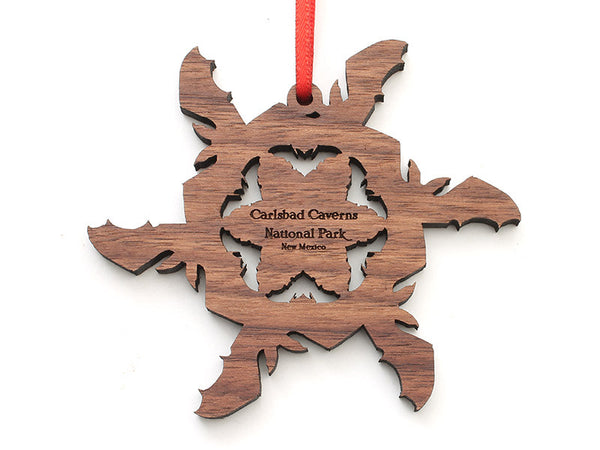 Carlsbad Caverns NP Bat Flake Ornament - Nestled Pines