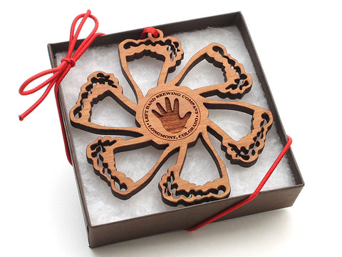Left Hand Brewing Company Beer Flake Ornament Gift Box