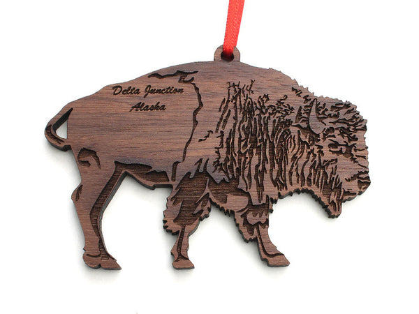 Smiling Moose Bison Ornament ND - Nestled Pines