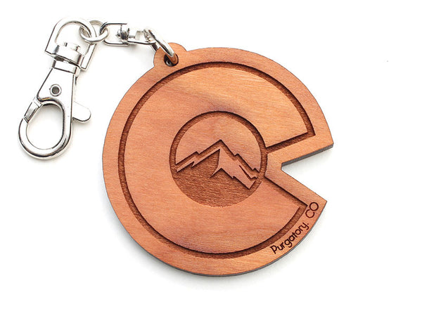Purgatory Colorado Flag Mountain C Key Chain