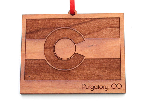 Purgatory Colorado State Flag Ornament