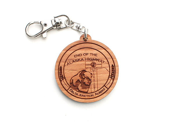 Smiling Moose Circle Marker Key Chain - Nestled Pines