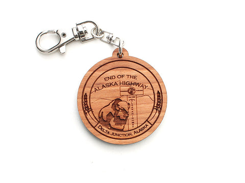 Smiling Moose Circle Marker Key Chain - Nestled Pines