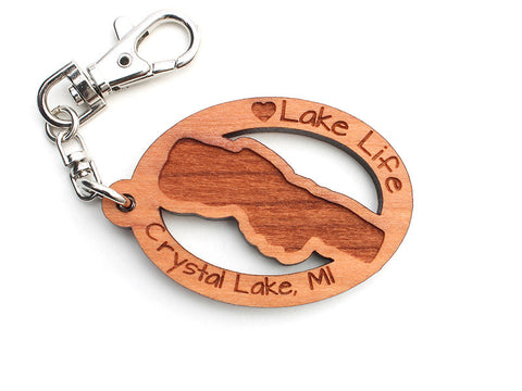 Point Betsie Crystal Lake Custom Key Chain - Nestled Pines
