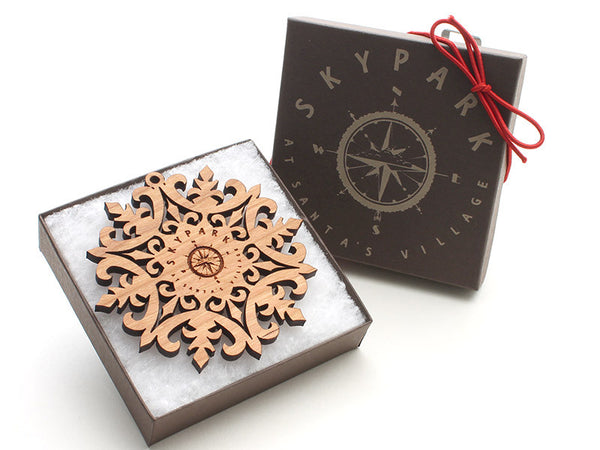 Skypark Logo Snowflake Ornament - Nestled Pines - 2