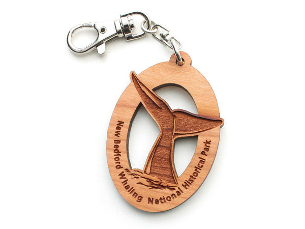 New Bedford Whaling NHP Whale Fluke Key Chain - Nestled Pines