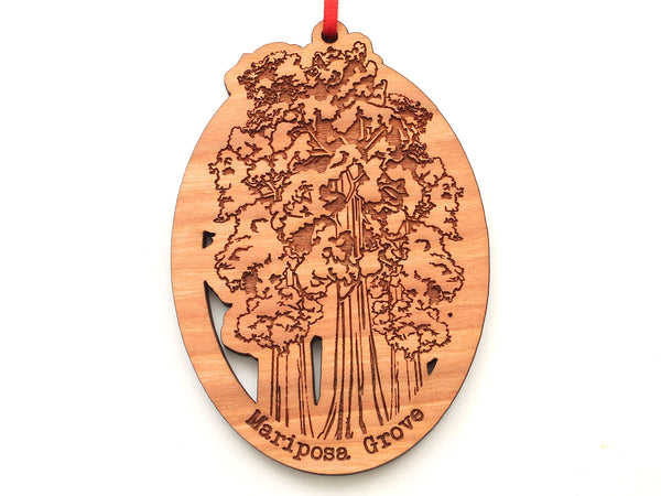 Yosemite Mariposa Grove Tree Oval Ornament Alternate