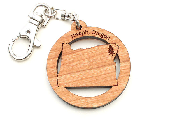 Copper Creek Joseph Oregon State Shape Key Chain
