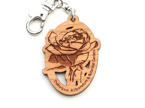 Dubuque Arboretum Rose Key Chain