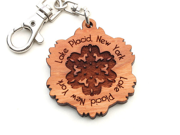 Lake Placid Snowflake Key Chain