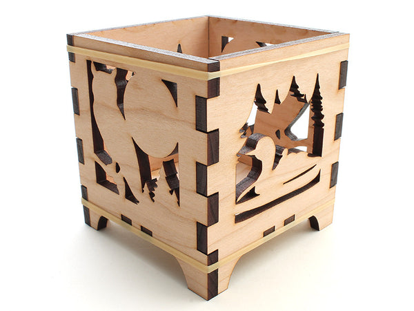 Madeline Island Owl Loon Votive - Nestled Pines