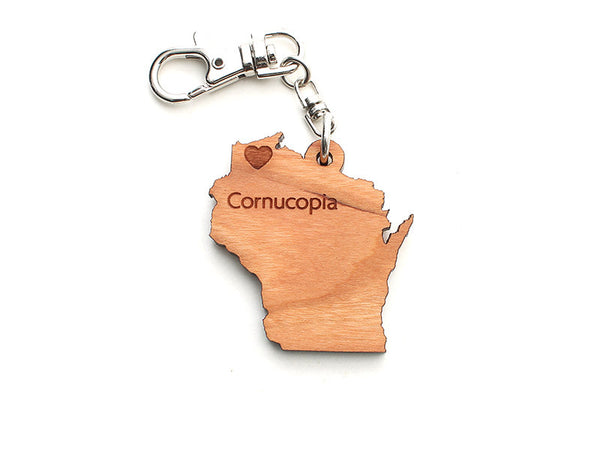 Good Earth Outfitters WI Key Chain ND - Nestled Pines