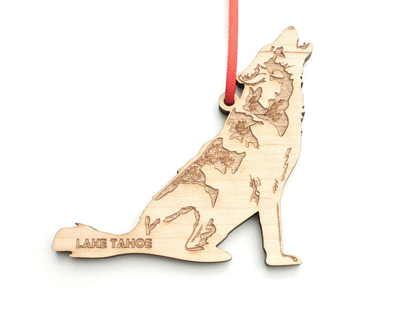 Lake Tahoe Wolf Ornament - Nestled Pines
